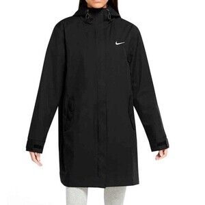 Nike Oversized Parka Long Coat Storm Winter Jacket Black Size Medium DM6245-010